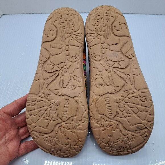 UIN Toledo Women 8 Colorful Abstract Art Slip-On Canvas Shoes Rubber Sole Casual - Picture 10 of 13